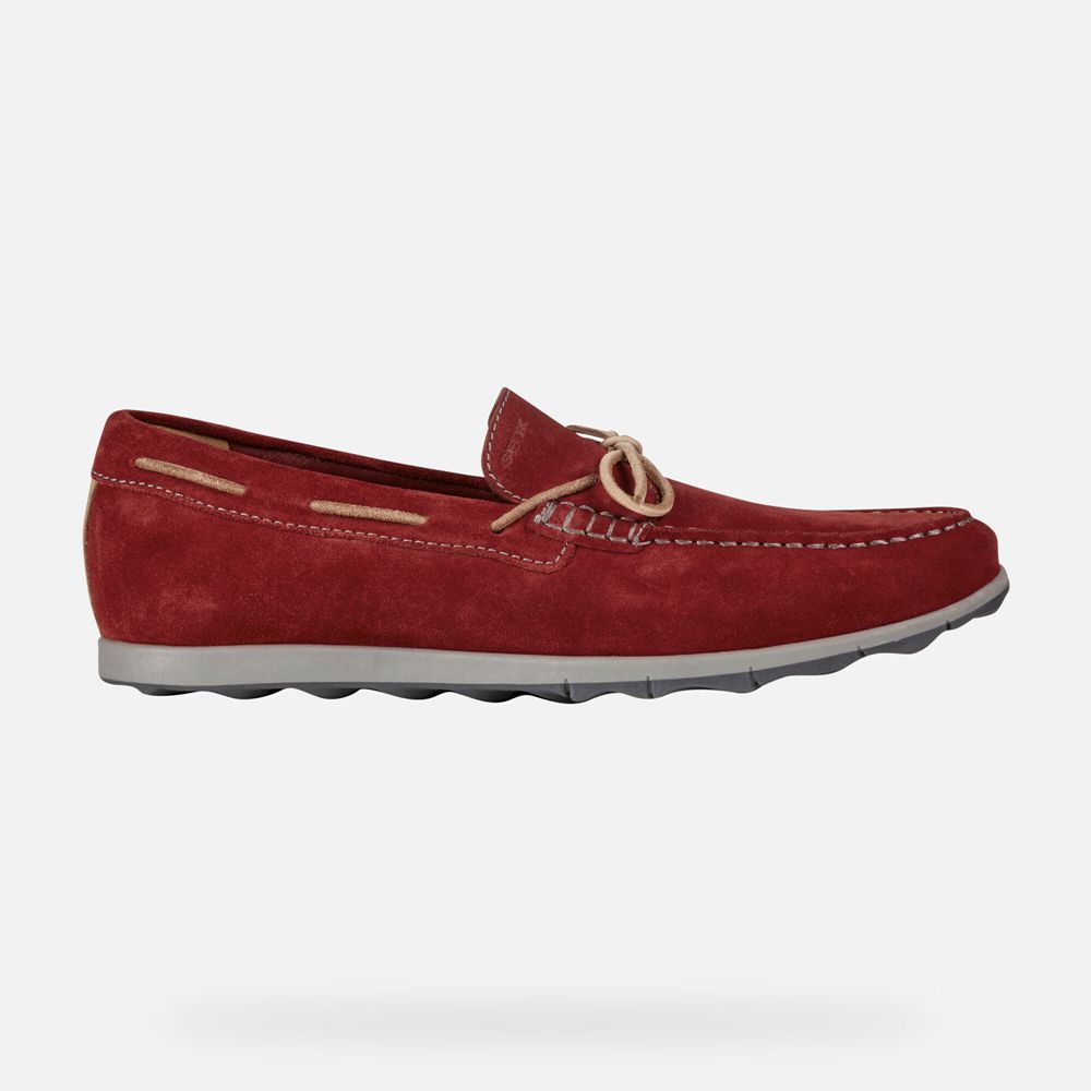 Geox Loafers Red Calarossa - Geox Mens Shoes - UYVQJF729